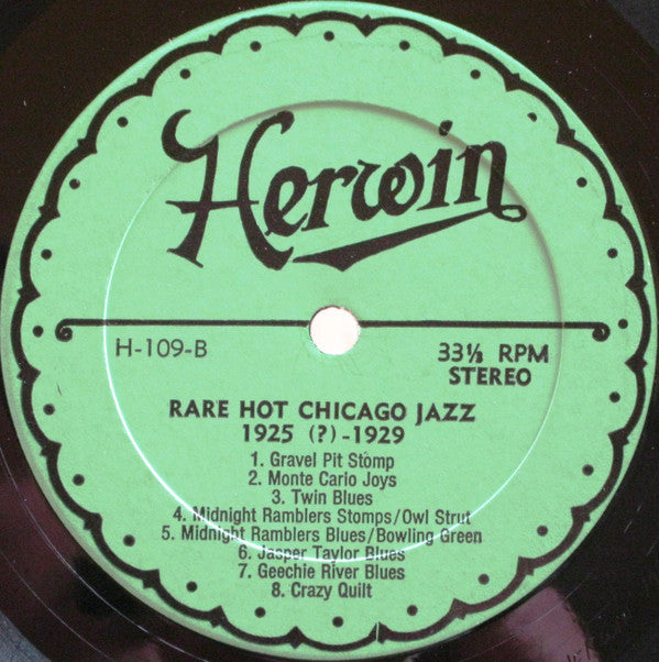 Various : Rare Hot Chicago Jazz 1925(?)-1929 (LP, Comp)