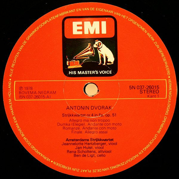 Antonín Dvořák / Giuseppe Verdi - Amsterdams Strijkkwartet : Dvorak: Strijkkwartet In Es, Op. 51 • Verdi: Strijkkwartet In e (LP, Album)
