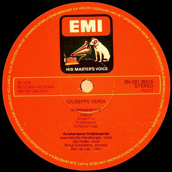 Antonín Dvořák / Giuseppe Verdi - Amsterdams Strijkkwartet : Dvorak: Strijkkwartet In Es, Op. 51 • Verdi: Strijkkwartet In e (LP, Album)