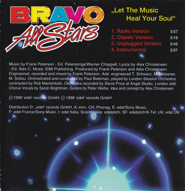 Bravo All Stars : Let The Music Heal Your Soul (CD, Maxi)