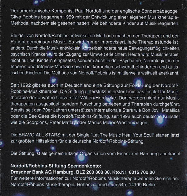 Bravo All Stars : Let The Music Heal Your Soul (CD, Maxi)