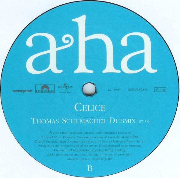 a-ha : Celice (12")
