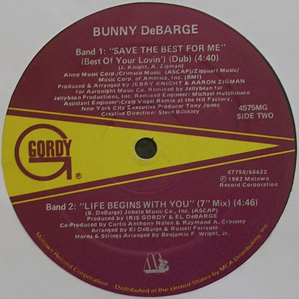 Bunny DeBarge : Save The Best For Me (Best Of Your Lovin') (12")