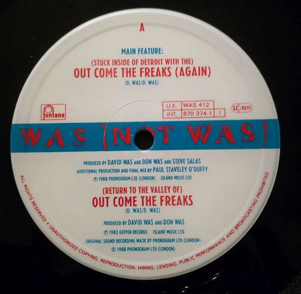 Was (Not Was) : Woodwork Squeaks And ... Out Come The Freaks (12")