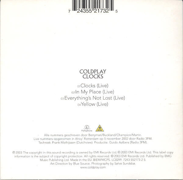 Coldplay : Clocks (CD, Maxi, 3/3)