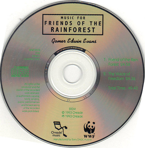 Gomer Edwin Evans : Music For Friends Of The Rainforest (CD)