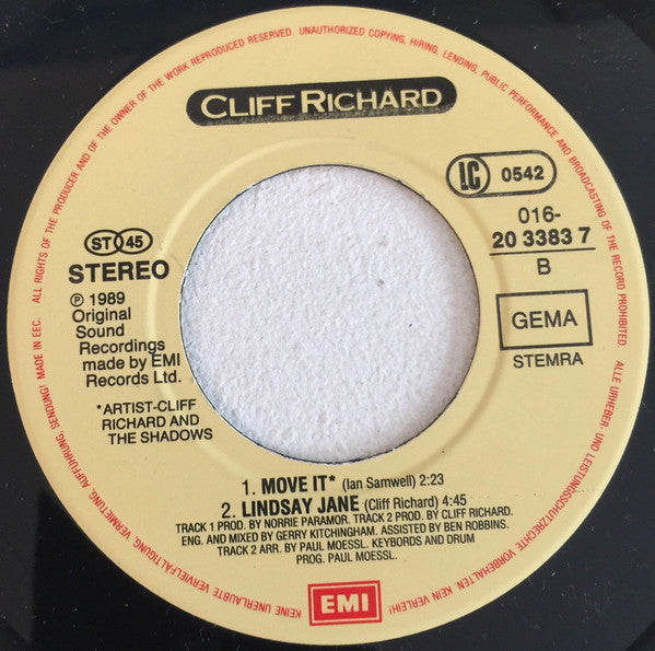 Cliff Richard : The Best Of Me (7", EP, Single)