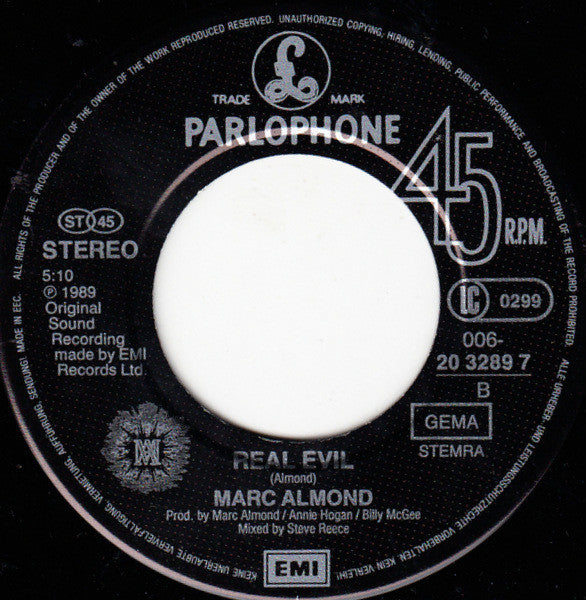 Marc Almond : Only The Moment (7", Single)