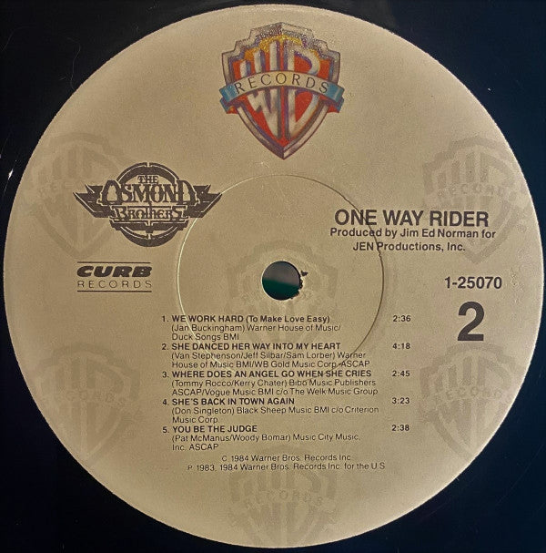 The Osmonds : One Way Rider (LP, Album)