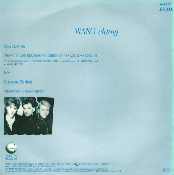Wang Chung : Don't Let Go (7", Single)