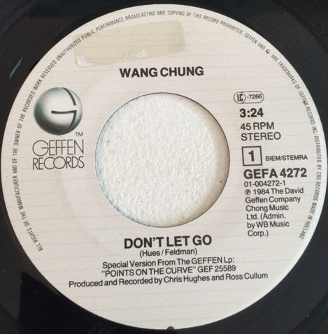 Wang Chung : Don't Let Go (7", Single)