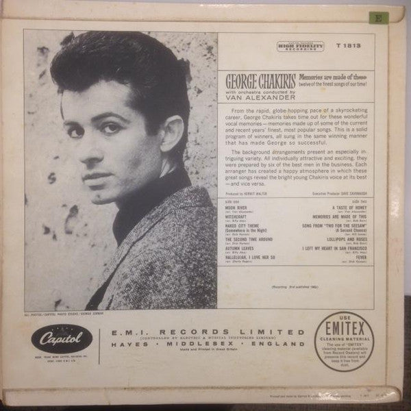 George Chakiris : Memories Are Made Of These: Twelve Of The Finest Songs Of Our Time (LP, Mono)