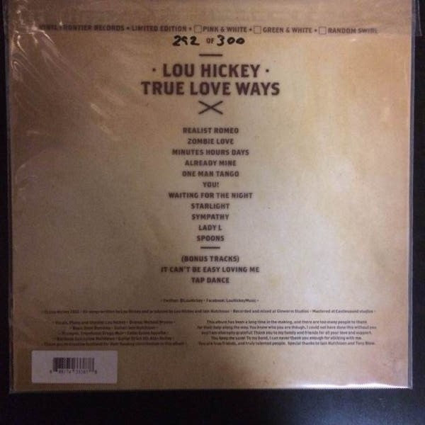 Lou Hickey : True Love Ways (LP, Ltd, Ran)