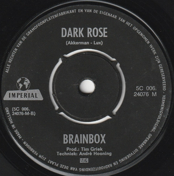 Brainbox (3) : Summertime / Dark Rose (7", Single, Mono)