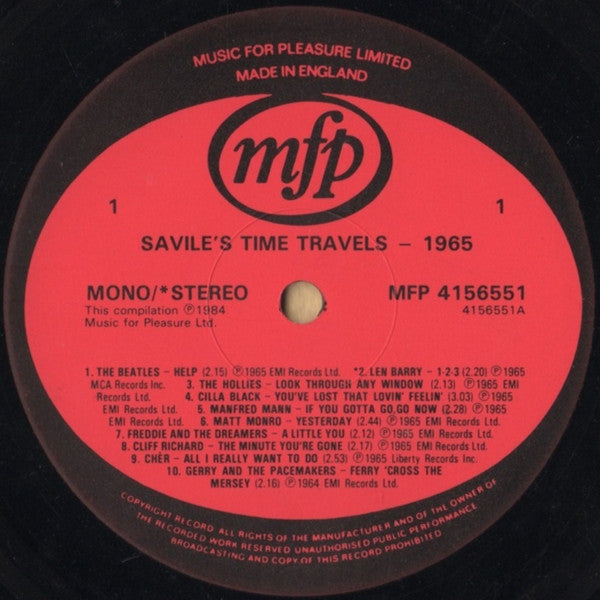 Various : 20 Golden Hits Of 1965 (LP, Comp, Mono)