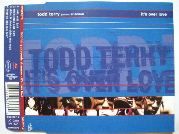 Todd Terry Presents Shannon : It's Over Love (CD, Single)