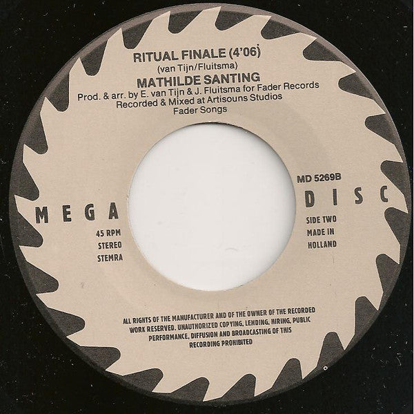 Mathilde Santing : Beauty Of The Ritual (Theme Song From 'Rituelen') (7", Single)