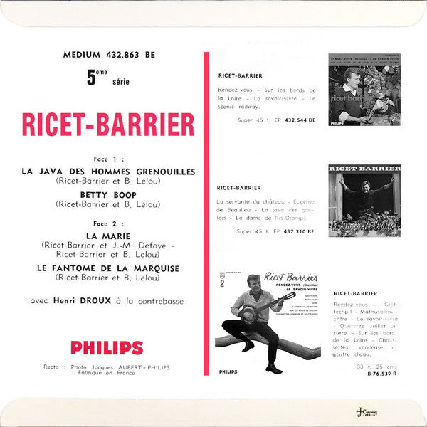 Ricet Barrier : La Java Des Hommes Grenouilles (7", EP)
