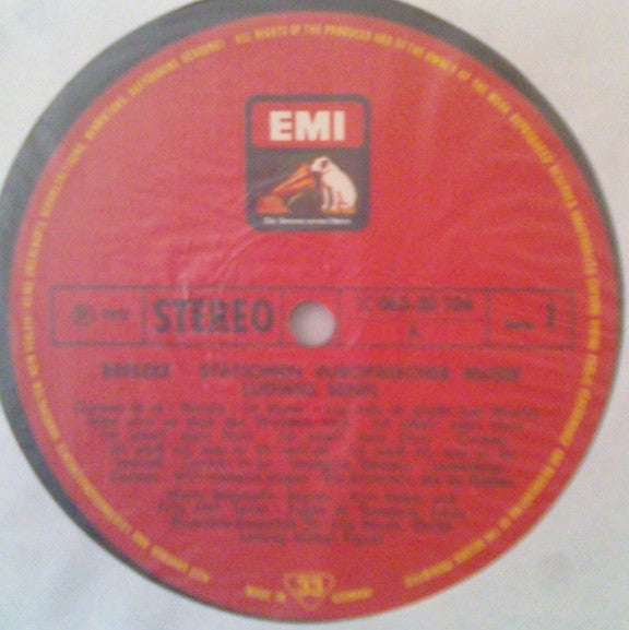 Ludwig Senfl - Wally Staempfli, Kurt Huber Und Fritz Näf, Eugen M. Dombois, Ricercare-Ensemble Für Alte Musik, Zürich, Michel Piguet : Deutsche Lieder (LP, RE, EMI)