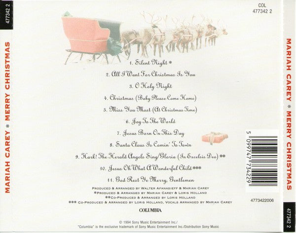 Mariah Carey : Merry Christmas (CD, Album, RE)