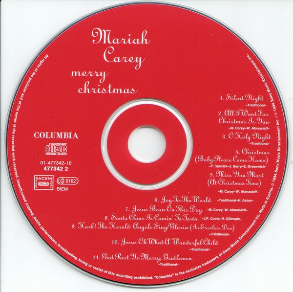 Mariah Carey : Merry Christmas (CD, Album, RE)