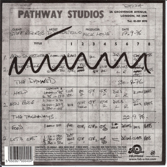 The Damned : Play It At Your Little Sister (CD, Single, RE + 7", S/Sided, Etch + Ltd)