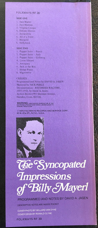 Billy Mayerl : The Syncopated Impressions Of Billy Mayerl (LP, Comp)