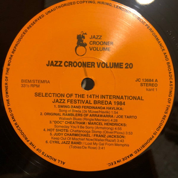 Various : Selection Of The 14th International Traditional Jazz Festival Breda 1984 (LP)