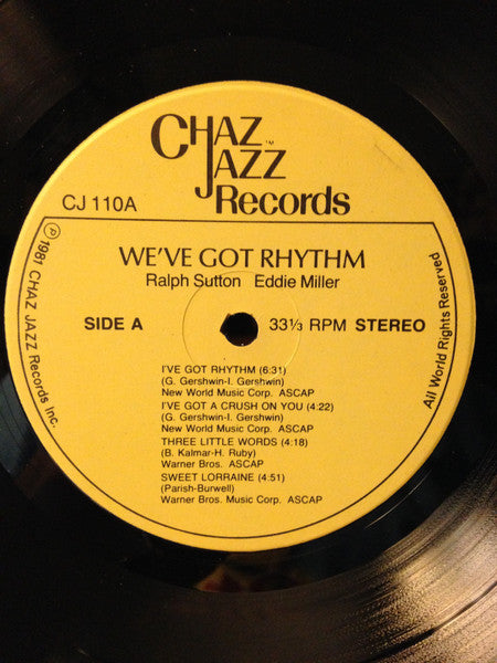 Ralph Sutton (2) & Jack Lesberg : We've Got Rhythm / Live At Hanratty's (LP)