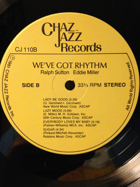 Ralph Sutton (2) & Jack Lesberg : We've Got Rhythm / Live At Hanratty's (LP)