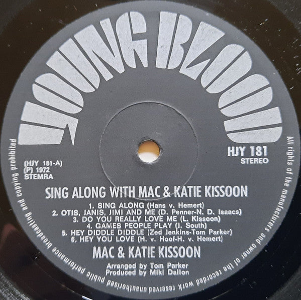 Mac And Katie Kissoon : Sing Along With Mac & Katie Kissoon (LP, Comp)