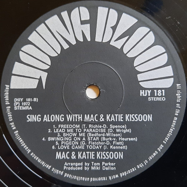 Mac And Katie Kissoon : Sing Along With Mac & Katie Kissoon (LP, Comp)