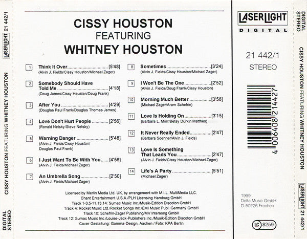 Cissy Houston & Whitney Houston : Cissy & Whitney Houston (CD, Comp)
