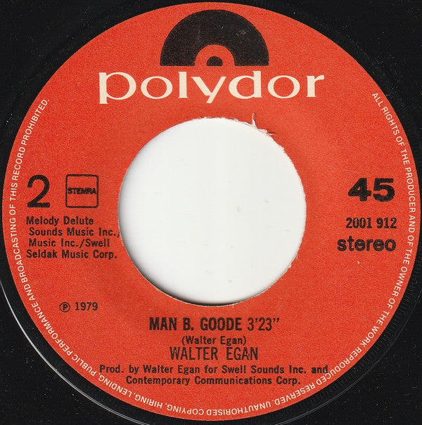 Walter Egan : Hifi Love (7", Single)