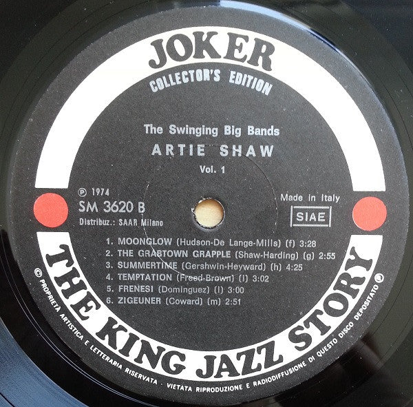 Artie Shaw : The Swinging Big Bands Vol. 1 (1938/1945) (LP, Comp, Mono)