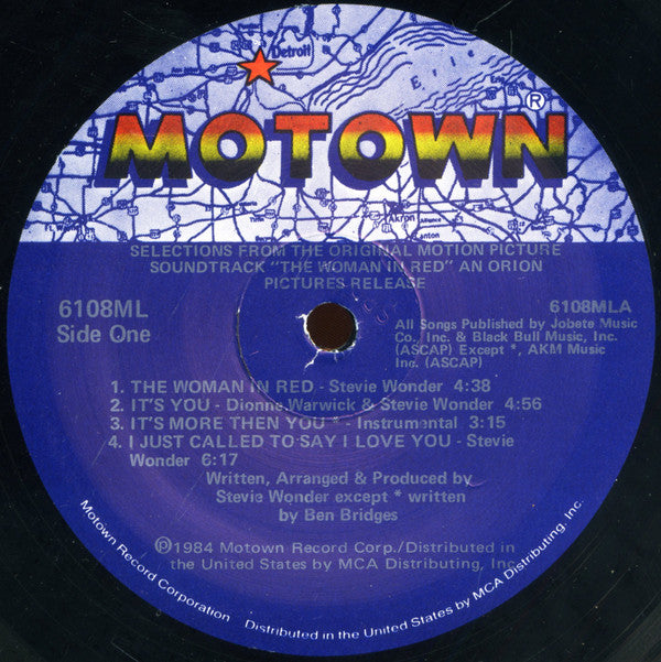 Stevie Wonder : The Woman In Red (Selections From The Original Motion Picture Soundtrack) (LP, Album, Gat)