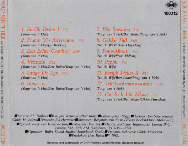 Youp van 't Hek : De Eerste Officiële Nederlandse Echtscheidings C.D. (CD, Album)