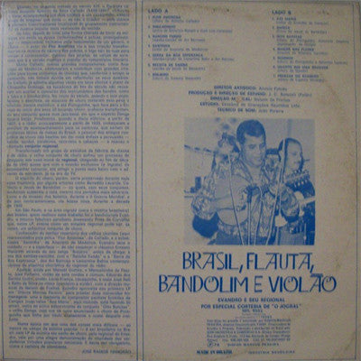 Regional Do Evandro : Brasil, Flauta, Bandolim E Violão (LP, Album, RE)