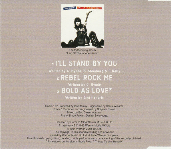 The Pretenders : I'll Stand By You (CD, Single)