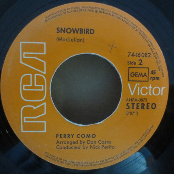 Perry Como : I Think Of You (7", Single)