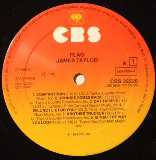 James Taylor (2) : Flag (LP, Album, RE, RP)