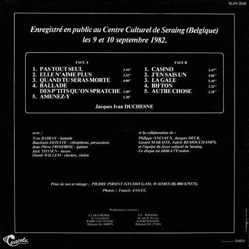 Jacques Ivan Duchesne : Détour De Chant (LP, Liv)