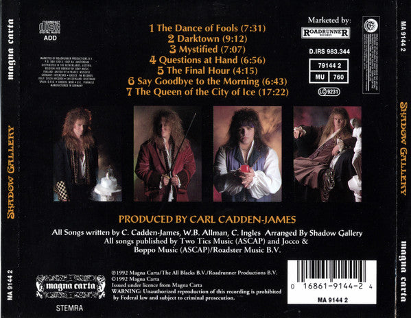 Shadow Gallery : Shadow Gallery (CD, Album)