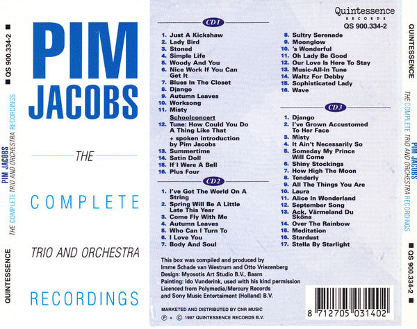Pim Jacobs : The Complete Trio And Orchestra Recordings (3xCD, Comp)
