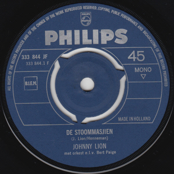Johnny Lion : Stoommasjien (7", Single)