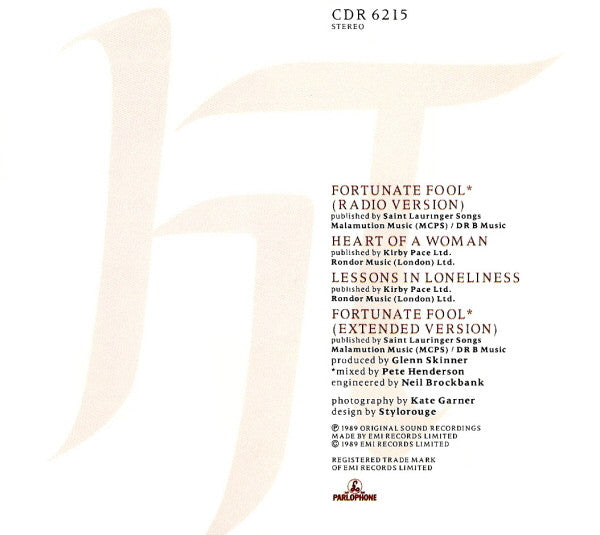 Helen Terry : Fortunate Fool (CD, Maxi)