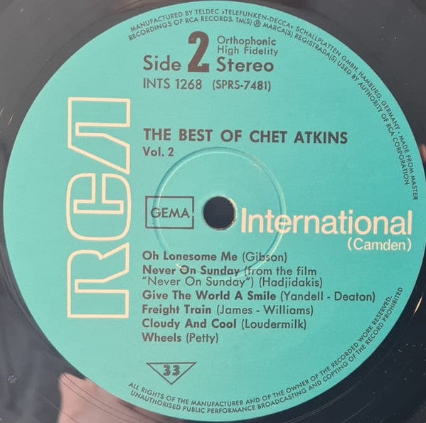 Chet Atkins : The Best Of Chet Atkins Volume 2 (LP, Comp, RE)