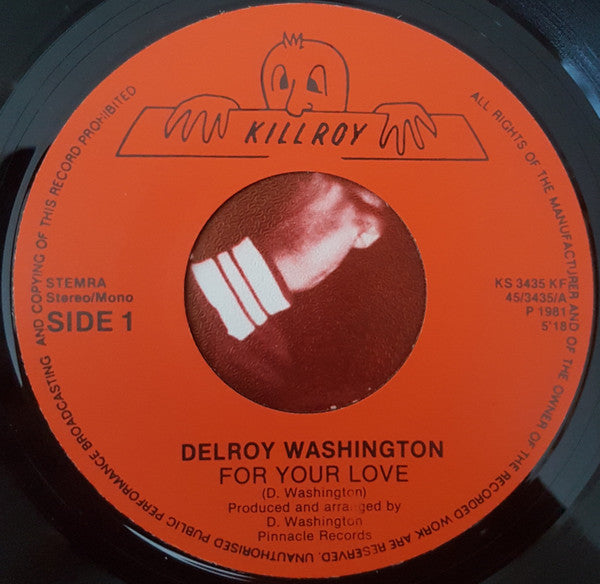 Delroy Washington : For Your Love (7", Single)
