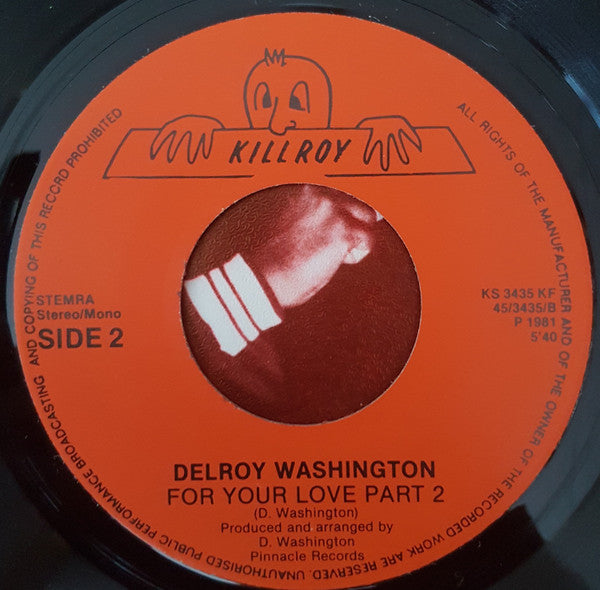 Delroy Washington : For Your Love (7", Single)