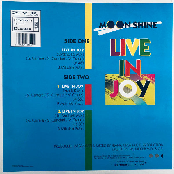 Moon Shine : Live In Joy (12")